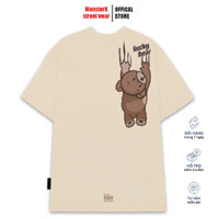 Áo thun Lucky Bear unisex MONSTER X STREET phông tay lỡ nam nữ form rộng Local Brand