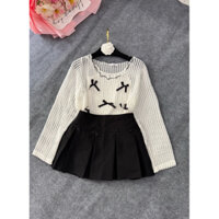 áo thun lưới đính nơ ( kèm áo lót )