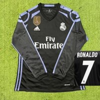 Áo Thun Màu Đen In Logo Real Madrid Thời Trang 2016 2017 Cho Nam