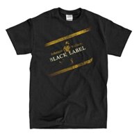 Áo thun màu đen Johnnie Walker cổ điển Tàu nhanh chất lượng cao