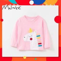 Áo thun màu hồng hình ngựa pony cho bé gái size 90-140