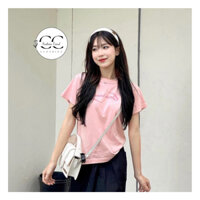 Áo thun màu hồng hot trend 2023 cực tôn da, chất thun cotton cực xịn xò