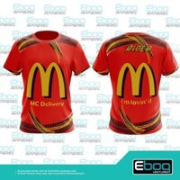 Áo Thun mcdelivery Đỏ mcdonalds Thăng Hoa / baju microfiber eboq jersi / jersey Thăng Hoa