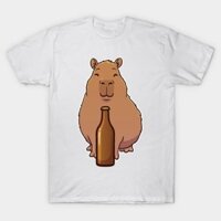 Áo thun Mèo Với Bia chuẩn Capybara Beer Bottle TShirt - TEE84S-5XLS-5XL