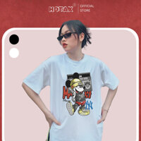 Áo thun Mickey Mouse nam nữ, áo phông In Hình Chuột Form Rộng Unisex, Chất liệu 100% Cotton Cao cấp