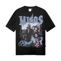 Áo thun Migos T-shirt tay ngắn cổ tròn màu đen - Ripofff