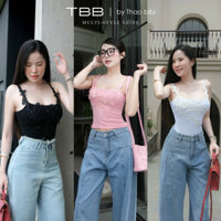 Áo Thun Mịn Phối Ren Hoa BASIC Thiết Kế By ThaoBibi