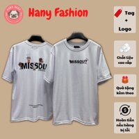 Áo thun Missout Gấu và Thỏ Bunny & Bear màu trắng phong cách unisex cho cả nam nữ, vải cotton dày mịn,Hany Fashion AL106