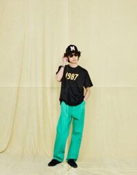 Áo thun Mmlg 1987 HF-T tay ngắn cổ tròn - cho nam, nữ, unisex - Đen - L