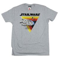 Áo thun mới dành cho người lớn Star Wars - Millennium Falcon Racing Through Retro Triangle