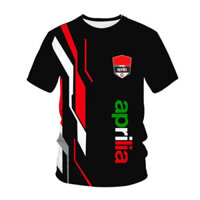 Áo Thun Mùa Hè Aprilia Xe Máy Đua Dạo Phố Nam Nữ 3D In Thời Trang Thể Thao fe9f4