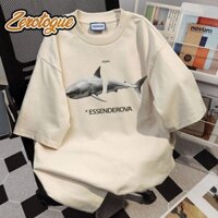 Áo thun mùa hè đa năng Zerotogue với thiết kế cá mập độc đáo - Hoàn hảo để mặc hàng ngày