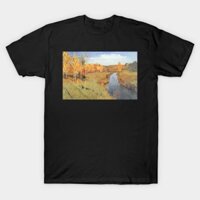 Áo thun Mùa Thu Vàng mới cổ tròn hot trend  dễ thương chuẩn Isaac Levitan Golden Autumn TShirt 1