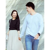 [ÁO THUN MỸ] Áo đôi dài tay 100% cotton nhập khẩu USA [MÃ HA40]