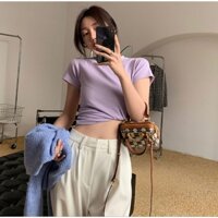 Áo thun Mỹ trễ vai nữ hàng Quảng Châu hot trend 2023