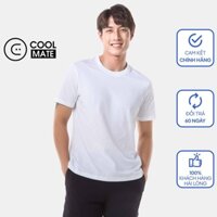 Áo thun nam 100% Cotton Coolmate Basics màu TRẮNG thương hiệu Coolmate