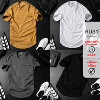 Áo thun nam - Áo phông cổ tròn vạt bầu nam nhiều màu from ôm body trendy cá tính - TT868