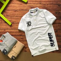 Áo thun nam Áo phông nam có cổ trụ cổ bẻ Dry 10 bao đẹp bao chất  - M150 - Trắng-Vải cá sấu,XL 70-78kg