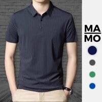 Áo Thun Nam - Áo Polo Nam Cộc Tay Kẻ sọc Vải Supima 4 Chiều - Mamo