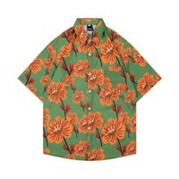 Áo thun nam, Áo sơ mi tay ngắn in họa tiết giản dị Hawaii, Cặp đôi mặc, Ảnh du lịch Vật phẩm thiết yếu