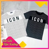 ao thun nam, ao thun nam co tron, áo thun giá rẻ nam phối họa tiết chữ icon trẻ trung HoKoMan