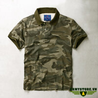Áo thun nam, áo thun polo, Áo thun lính có cổ, áo thun rằn ri lính cố cổ cao cấp ARM-922 - L