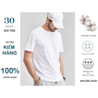 Áo Thun NAM Basic Fashion TKV Trơn Form Vừa Cotton 4 Chiều 2 Đen Trắng Màu Thấm Hút Thoáng Mát, Khử Mùi Mồ Hôi