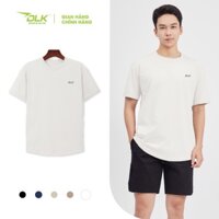 Áo Thun Nam Basic Vạt Lai Bầu Màu Trắng DLK T-Shirt Cotton 100% Compact Cao Cấp 2 Chiều - DLK19
