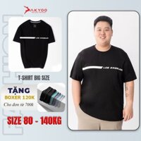 Áo Thun Nam Bigsize 80-140kg AKYOO Cao Cấp, Chất Liệu Cotton Co Giãn, Thoáng Mát - AT DEN LA