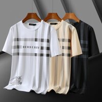 Áo thun nam Burberry trẻ trung Áo thun nữ cổ tròn ngắn tay hợp thời trang thoáng khí thoải mái