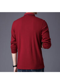 Áo thun nam cá sấu tay dài dây kéo SITAKI ATD06 - Đỏ - L