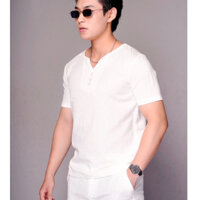 Áo thun nam chất đũi mát lạnh cổ tim phong cách trẻ hàng cao cấp