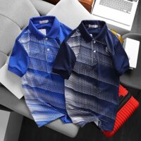 Áo thun nam cổ bẻ in logo ngựa nhỏ phối chấm bi cực đẹp - CS156