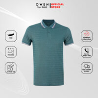 Áo thun nam cổ bẻ polo OWEN APT231201 phông ngắn tay kiểu dáng Body fit Màu sắc Blue melange Chất liệu Jacquard