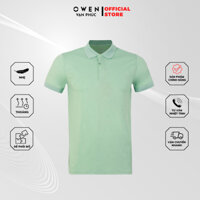 Áo thun nam cổ bẻ polo OWEN APT231214 phông ngắn tay kiểu dáng Body fit Màu Xanh Mint Chất liệu Jacquard