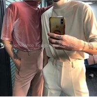 Áo thun nam cổ cao fom rộng