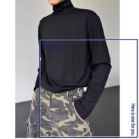 Áo thun nam cổ cao màu trơn Groove Phong cách Hàn Quốc mới Áo đa năng chất lượng cao cho mùa thu