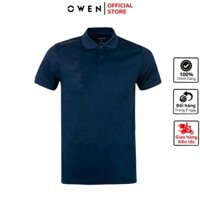 Áo thun nam có cổ bẻ polo OWEN APT231209 phông ngắn tay hàng hiệu cao cấp dáng body fit màu xanh tím vải cotton mềm mát