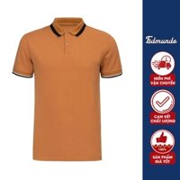 Áo Thun Nam Có Cổ Edmundo - Áo Nam Polo Nâu Kẻ Thiết Kế Trẻ Trung, Lịch Lãm, Chất Mát Mịn - PEMD003