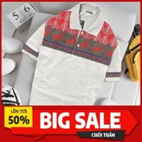 Áo thun nam có cổ Havis chất thun cá sấu phối họa tiết nai cực đẹp ASTD091  ྇