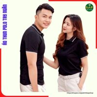Áo Thun Nam Có Cổ Màu Đen, Áo Phông Polo Nữ Màu Đen, Áo Thun Cá Sấu Nữ Cổ Bẻ Ngắn Tay - CA7