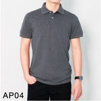 Áo thun nam có cổ màu ghi đậm