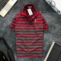 Áo thun nam có cổ sọc ngang thêu logo phù hợp với dáng người dưới 83kg (nhiều màu) - Liyor - ACB4002 Hàng vnxk