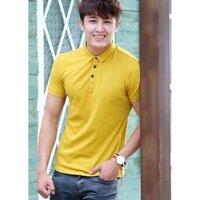 Áo thun nam có cổ trụ trơn họa tiết Hàn Quốc thời trang cao cấp - ATR142