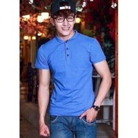 Áo thun nam có cổ trụ trơn họa tiết Hàn Quốc thời trang cao cấp - ATR140