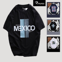 Áo Thun Nam Cổ Tròn Boy Phố In Hình Rurumen Chất Cotton Màu Đen, Xanh Đen, Trắng