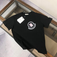 Áo thun nam cổ tròn đa năng thời trang mới của Moncler có họa tiết LOGO in trên ngực áo sơ mi ngắn tay