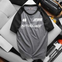 Áo thun nam cổ tròn Havis tay raplan Motive vải cotton mịn mát AXK311