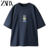 Áo thun nam cổ tròn in hình thoải mái ZARA 2324762