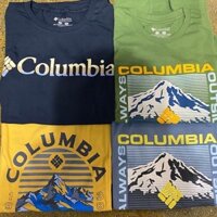 Áo thun nam cổ tròn in hình Columbia thời trang ngắn tay thông thường
